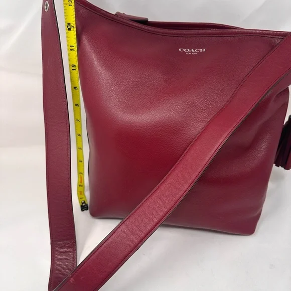 COACH Legacy Tassel Duffle 19889
Leather Crossbody Bag Deep Red - Picture 8 of 17